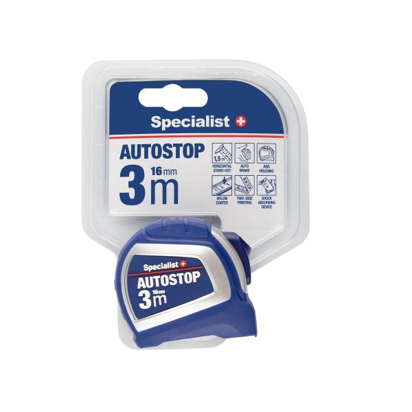 SPECIALIST+ mõõdulint AUTOSTOP, 3 m x 16 mm