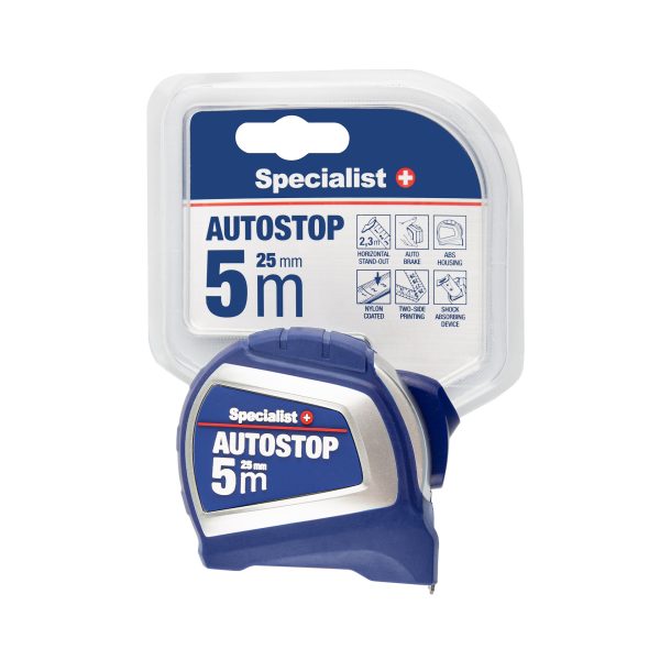 SPECIALIST+ mõõdulint AUTOSTOP, 5 m x 25 mm