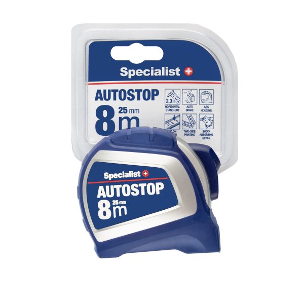 SPECIALIST+ mõõdulint AUTOSTOP, 8 m x 25 mm