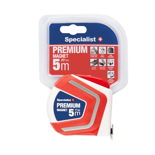 SPECIALIST+ mõõdulint PREMIUM, 5 m x 27 mm