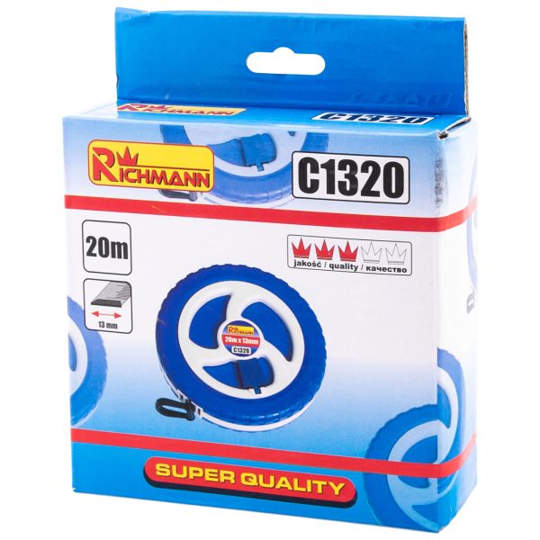 Mõõdulint 20 m × 13 mm, PVC