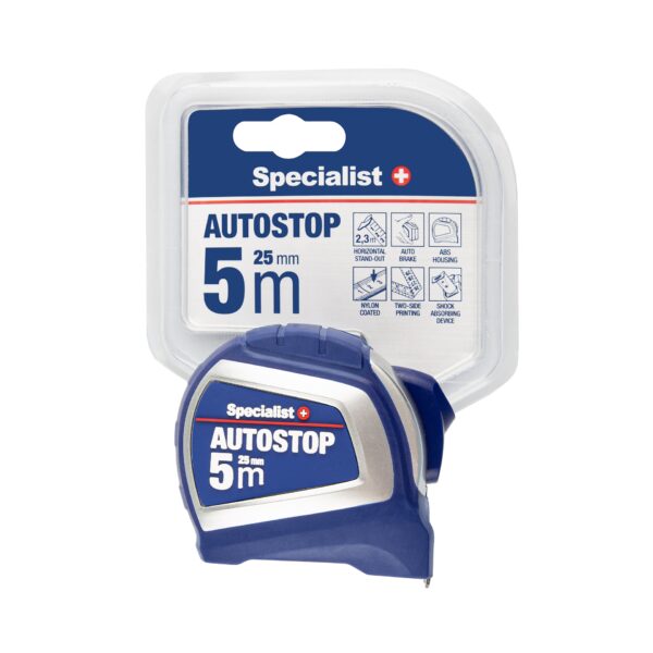 SPECIALIST+ mõõdulint AUTOSTOP, 5 m x 25 mm