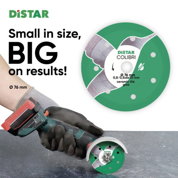 Distar Colibri 76 mm teemantketas keraamilistele ja portselanplaatidele