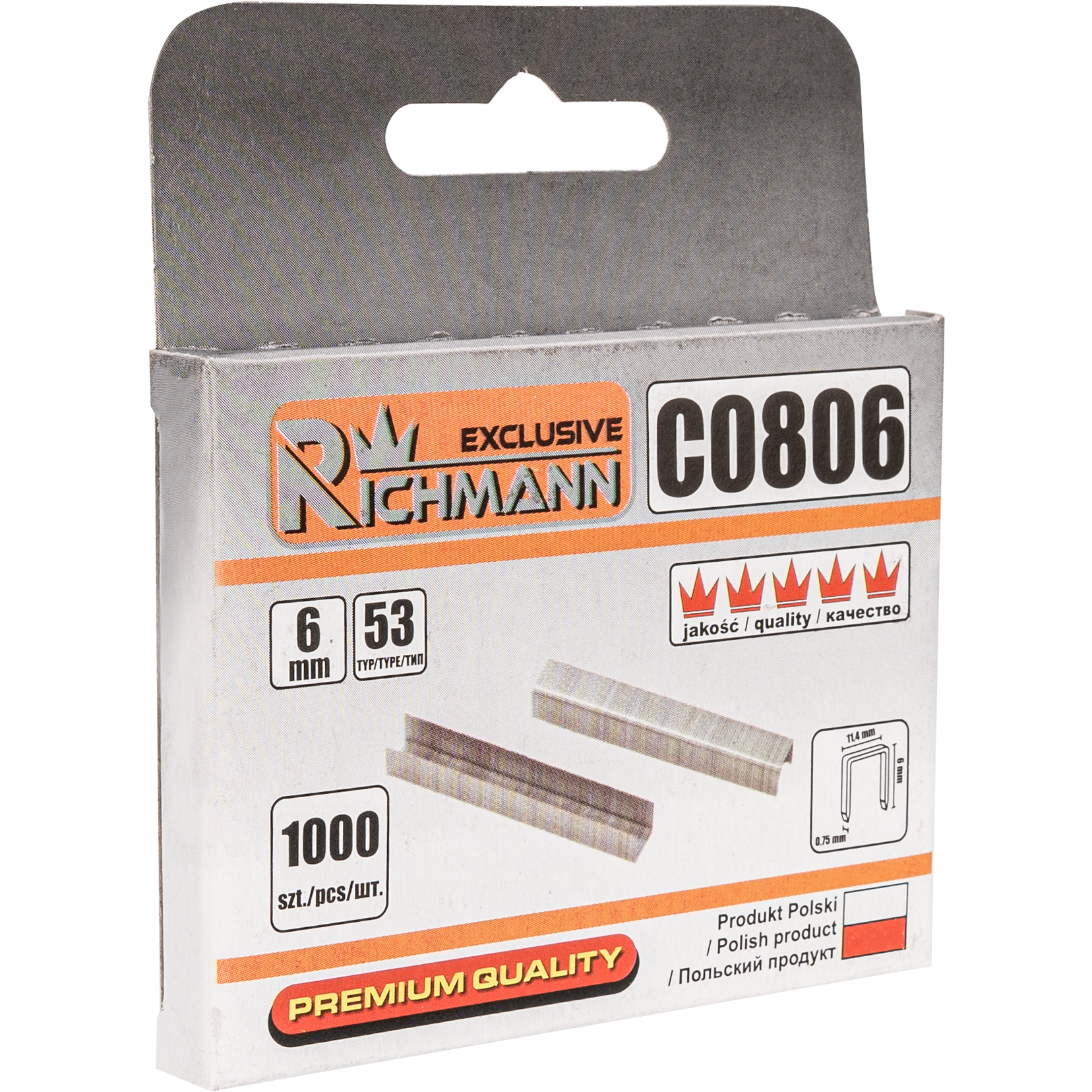 Klambrid 6mm 53 tipo. 1000 tk. -