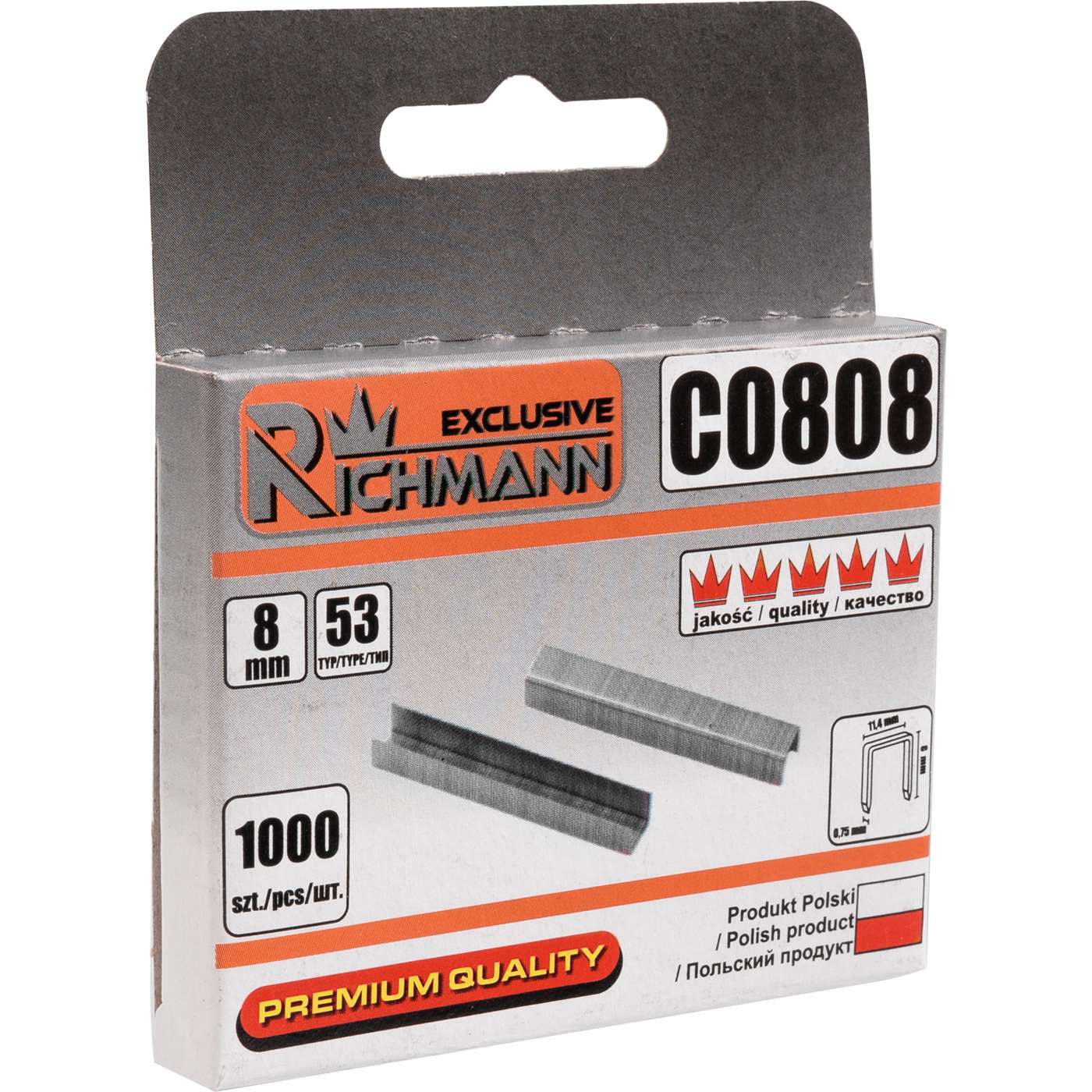 Klambrid 8mm 53 tipo. 1000 tk. -