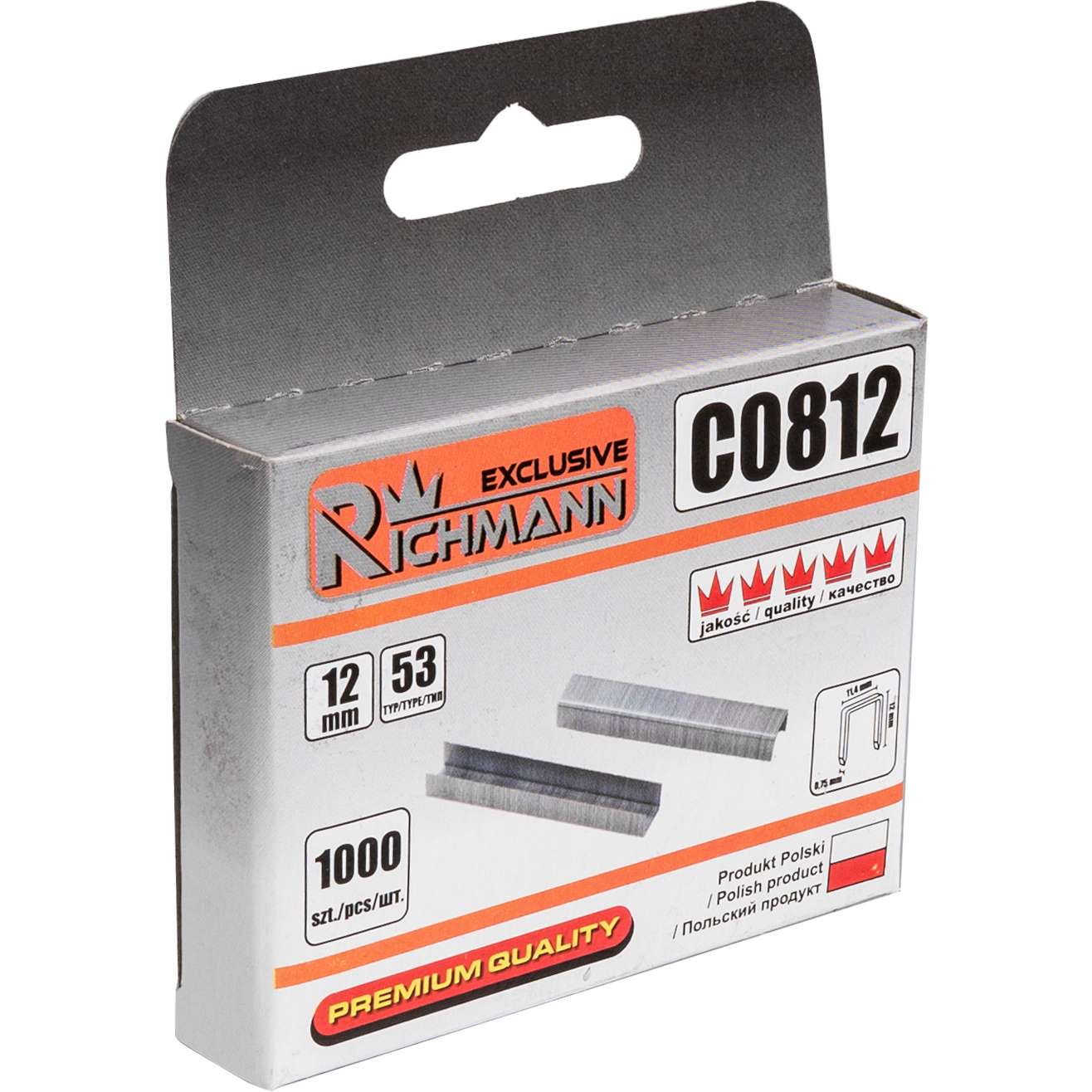 Klambrid 12mm 53 tipo. 1000 tk. -