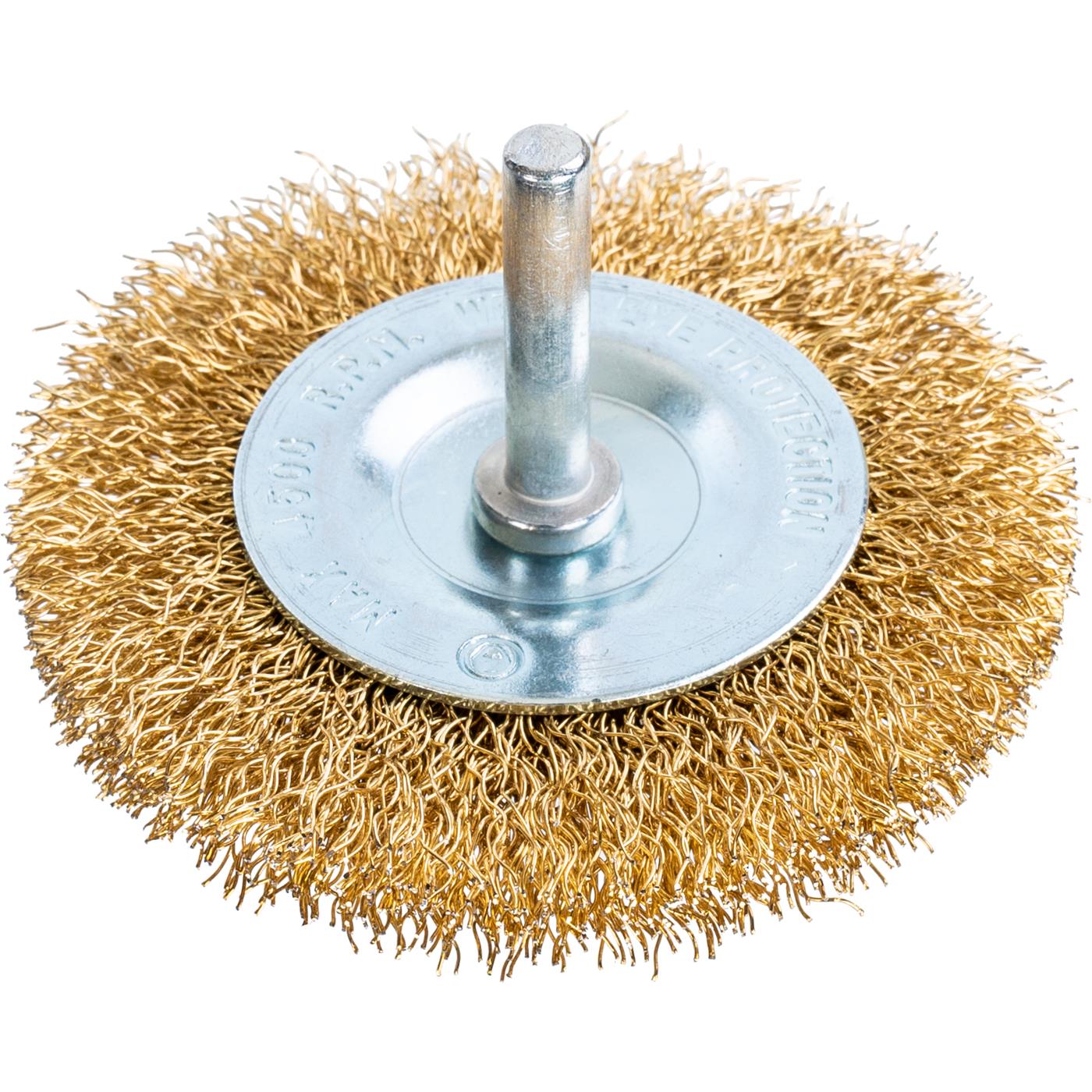 BEVEL BRUSH - CRIMPED WIRE + SHANK 75MM -